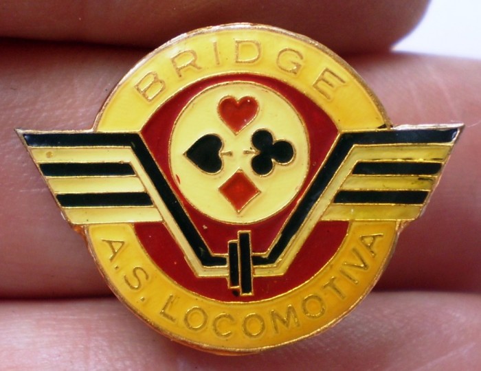 I.182 INSIGNA JOC BRIDGE AS. LOCOMOTIVA L24mm BADGE