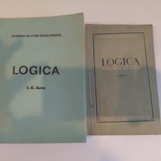Logica. I. G. Savu + Logica, manual pt școlile medii. 1954