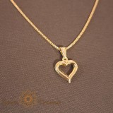 Colier placat cu aur Love Story - 45 cm