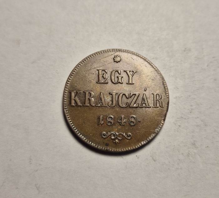 Egy 1 Krajczar 1848 Superba Piesa de Colectie