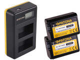 PATONA | Incarcator dual USB LCD + 2x Acumulatori tip Sony NP-FW50