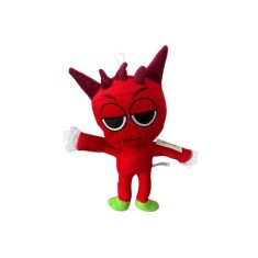 Jucarie de plus Sprunki Raddy, cu maini si picioare, rosu, 25cm + Figurina Sprunki surpriza, diverse