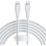 CABLU alimentare si date Baseus Pudding, Fast Charging Data Cable pt. smartphone, USB Type-C la USB Type-C 100W, 2m, alb &quot;P10355702221-B2&quot; (timbru ver