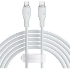 CABLU alimentare si date Baseus Pudding, Fast Charging Data Cable pt. smartphone, USB Type-C la USB Type-C 100W, 2m, alb &quot;P10355702221-B2&quot; (timbru ver