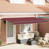 vidaXL Cortina Retractabilă Manual Burgundy 400 x 200 cm țesătură 3329814