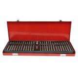 Trusa biti torx, hex si spline, chei imbus, adaptor 1 2 si 3 8 , 54 piese, rosie