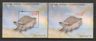 Polonia.2005 Expozitia filatelica SYDNEY:Fauna marina-Bl. MP.452 foto
