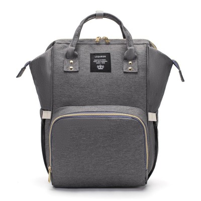 Rucsac multifunctional pentru mamici, flippy, din panza oxford, compartimentare multipla, impermeabil, 43 x 18 x 26 cm, gri inchis foto