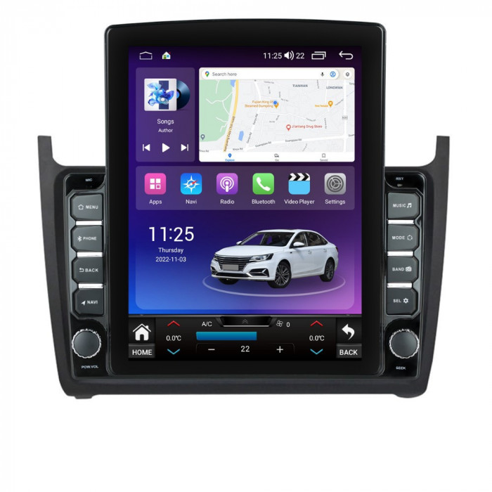 Navigatie dedicata cu Android VW Polo 6R 2009 - 2018, 8GB RAM, Radio GPS Dual