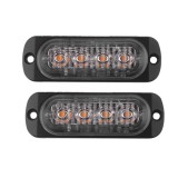 Lampa avertizare stroboscop si semnalizare LED Xentech Light 4 LED 12-24V portocaliu