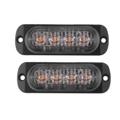 Lampa avertizare stroboscop si semnalizare LED Xentech Light 4 LED 12-24V portocaliu