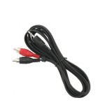 Cablu audio, Blow, Jack 3.5 la 2 x RCA, 3 m, Negru/Rosu