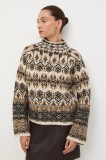 Medicine pulover din amestec de lana călduros, cu turtleneck