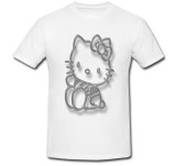 Tricou &quot; Hello Kitty alb-negru &quot;