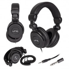 Casti profesionale pentru DJ, jack 3.5 mm, cablu 3 m, negru foto