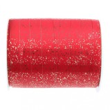 Rola de panglica pentru decoratiuni Santex, polipropilena, rosu, 25 m x 10 mm