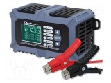 &Icirc;ncărcător baterii 12V Qoltec 6A cu ecran digital și cleme crocodil