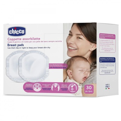Tampoane pentru San, Chicco, Breast Pads, Protectie si Absorbtie, Ambalate Individual, 30 buc foto
