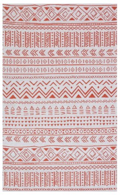 Covor de living / dormitor Maze Home PALMA Lavabil, Gri - Rosu (diverse dimensiuni) foto