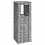 Stalp cos gabion, 50x50x140 cm, fier GartenMobel Dekor, vidaXL