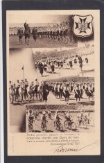 Carte Postala Romania Straja Tarii - Regele Carol II prezent la parada - expediata catre preotul centrului Centuria V Breaza Prahova