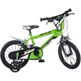Cumpara ieftin Bicicleta Copii Dino Bikes 14" R88 Verde, Otel, Roti Gonflabile, Roti Ajutatoare Detasabile