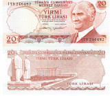 Turcia 20 Lire 1970-74 P-187b UNC