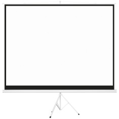 HOMCOM Ecran Proiector de 120" Format 4:3 din Tesatura Tip Plasa, Plastic si Metal cu Trepied, 244x183 cm, Alb | Aosom Romania