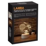 Lampa de veghe, LED, 3D, USB, Model &quot;Stele&quot;, 9.5 x 9.5 x 17.5 cm