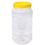 Recipient Plastic, Model Murături-Măsline, Capacitate 3L, Diametru 11cm, &Icirc;nălțime 25cm, Capac Galben, Oem