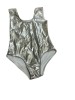 Costum gimnastica , culoarea argintiu , marimea 5-6 ani