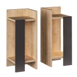 Cumpara ieftin Set 2 Noptiere Immerse stejar - antracit 27x25x60cm