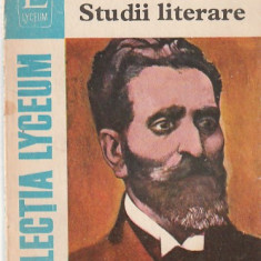 G. IBRAILEANU - STUDII LITERARE