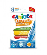 Creioane Tempera Lavabile Carioca Temperello 6 Culori foto