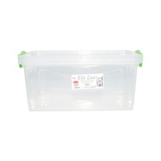 Cutie depozitare 5 L transparenta cu capac din plastic, 305 x 210 x 135 mm