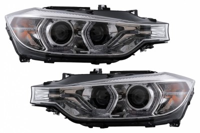 Faruri Angel Eyes LED DRL BMW 3 Series F30 F31 Sedan Touring (10.2011-05.2015) Crom Performance AutoTuning foto