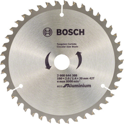 Panza ferastrau circular Eco for Aluminium, 160x20x2mm, 42T Bosch foto