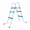 Scara piscina 86 cm, alb/albastru. Accesoriu piscina, universal. Durabila si sigura