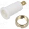 Conector banană 4mm soclu 25A 1kVDC albă aurit HIRSCHMANN T&amp;M