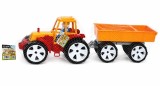 TRACTOR BAMS 3 CU REMORCA PORTOCALIU ROSU
