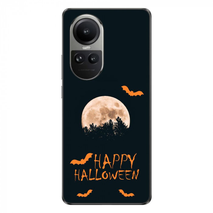 Husa compatibila cu Oppo Reno10 5G Silicon Gel Tpu Model Happy Halloween Luna Plina
