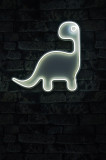 Decoratiune luminoasa LED, Dino the Dinosaur, Benzi flexibile de neon, DC 12 V, Alb