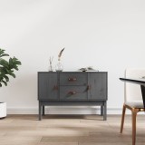 vidaXL Servantă, gri, 110x40x78 cm, lemn masiv de pin