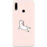 Husa silicon pentru Huawei P Smart 2019, Cute Dog Streching