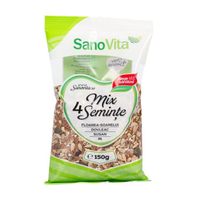 Mix 4 Seminte Sano Vita, 150 g, Amestec Seminte, Mix de Seminte, Mix Seminte, Amestec 4 Seminte, Amestec de Seminte, Seminte Sano Vita, Sano Vita Mix foto