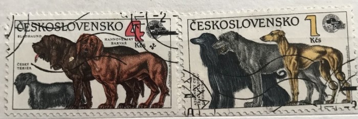 (B ) Timbre serii Straine tema Animale Cehia Caini