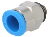 Conector Racord Push-In Simplu FESTO 6mm, Filet M5, Otel Nichelat, Presiune -0,95...6bar, Aer Comprimat