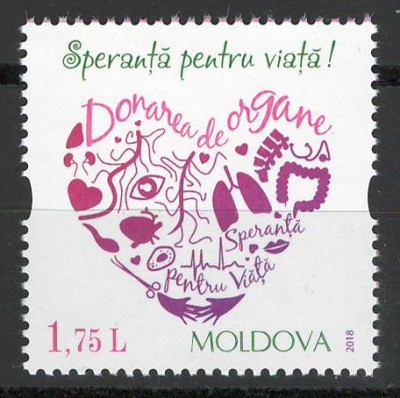 Moldova 2018 Mi 1030 MNH - Speranță pentru viață: Donarea de organe foto
