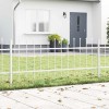 VidaXL Gard de Grădină Alb 3.4 x 0.6 m Oțel vopsit &icirc;n pulbere