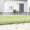 vidaXL Gard de Grădină Alb 3.4 x 0.6 m Oțel vopsit &icirc;n pulbere